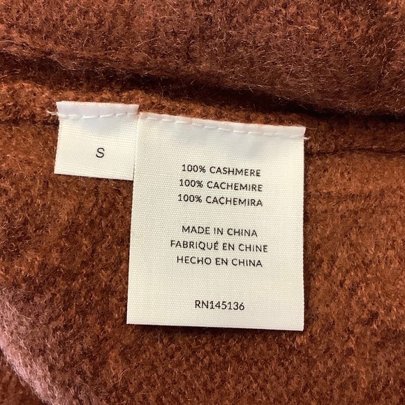 NEW! NAADAM Sz Small Open Cable Crewneck Cashmere Sweater Caramel $379 msrp J5-6 - Picture 8 of 12